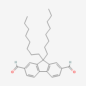 Chemical structure of 9,9-Dioctyl-9H-fluorene-2,7-dicarbaldehyde