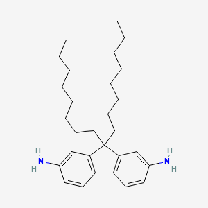Chemical structure of 2,7-Diamino-9,9-di-n-octylfluorene