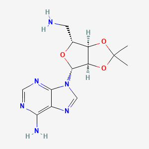 Chemical structure of 5'-Amino-5'-deoxy-2',3'-O-(1-methylethylidene)-adenosine