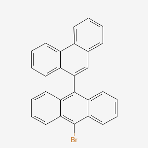 Chemical structure of 9-Bromo-10-(9-phenanthryl)anthracene