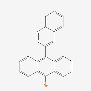 Chemical structure of 9-Bromo-10-(naphthalen-2-yl)anthracene