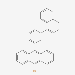 Chemical structure of 9-Bromo-10-[3-(1-naphthyl)phenyl]anthracene