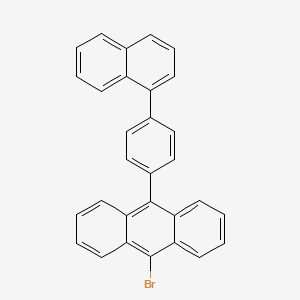 Chemical structure of 9-Bromo-10-[4-(1-naphthyl)phenyl]anthracene