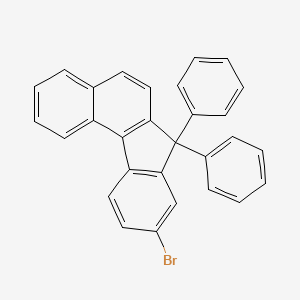 Chemical structure of 9-Bromo-7,7-diphenyl-7H-benzo[c]fluorene