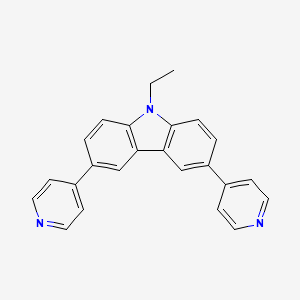 Chemical structure of 3,6-Bis(4-pyridyl)-9-ethyl-9H-carbazole