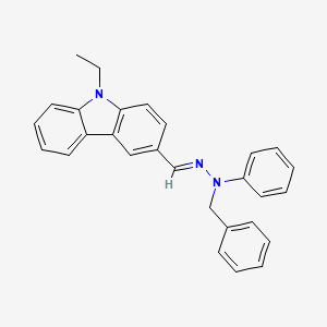 Chemical structure of 9-Ethylcarbazole-3-carboxaldehydeN-Benzyl-N-phenylhydrazone
