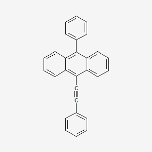 Chemical structure of 9-Phenyl-10-(phenylethynyl)anthracene