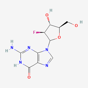 Chemical structure of 9-β-D-[2'-Fluoro-2'-deoxy-arabinofuranosyl]-guanin