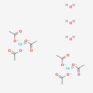 Chemical structure of Acetic acid, cerium(3+) salt, sesquihydrate