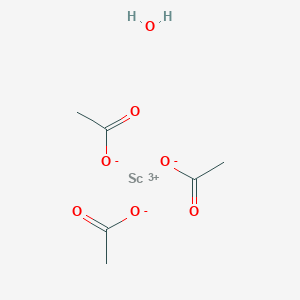Chemical structure of Scandium(III) acetate hydrate