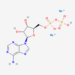 Chemical structure of Adenosine 5'-diphosphate (disodium)
