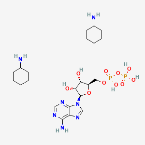 Chemical structure of Adenosine 5'-diphosphate bis(cyclohexylammonium) salt