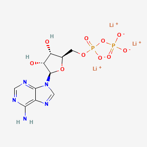 Chemical structure of Adenosine-5'-diphosphate trilithium salt