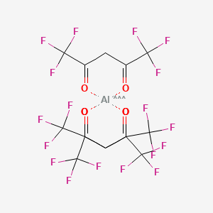 Chemical structure of Aluminum hexafluoro-2,4-pentanedionat