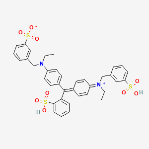 Chemical structure of FD&C Blue No. 1 aluminum lake