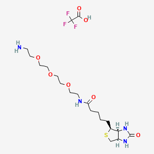 Chemical structure of Amine-PEG3-Biotin (TFA)