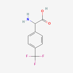Chemical structure of Amino-(4-trifluoromethylphenyl)acetic acid