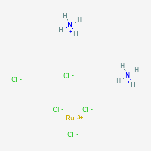 Chemical structure of Ammonium aquopentachlororuthenate(III)
