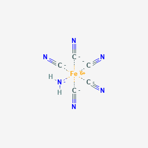 Chemical structure of Ammonium disodium pentacyanoammineferrate(II)