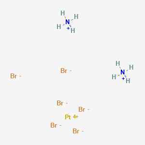 Chemical structure of Ammonium hexabromoplatinate(IV)