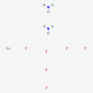 Chemical structure of Ammonium hexafluorostannate