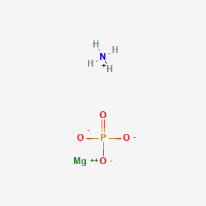 Chemical structure of Ammonium magnesium phosphate