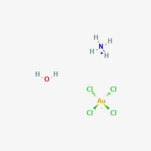 Chemical structure of Ammonium tetrachloroaurate(III) hydrate