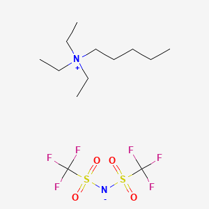 Chemical structure of Amyltriethylammonium Bis(trifluoromethanesulfonyl)imide