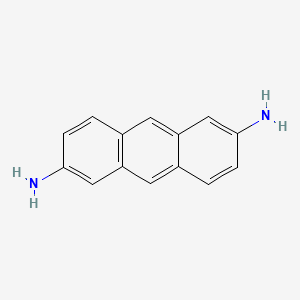 Chemical structure of Anthracene-2,6-diamine