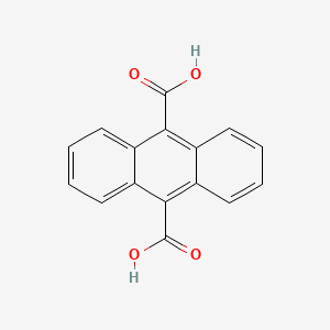 Chemical structure of 9,10-Anthracenedicarboxylic acid