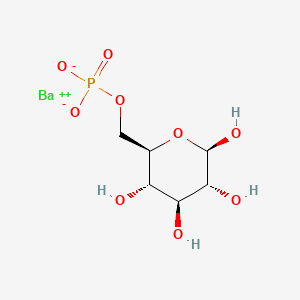 Chemical structure of d-glucose, 6-(dihydrogen phosphate), barium salt