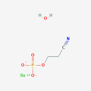 Chemical structure of Barium 2-cyanoethylphosphate hydrate