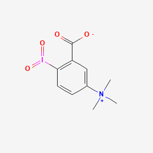 Chemical structure of Benzenaminium, 3-carboxy-4-iodyl-N,N,N-trimethyl-, inner salt(AIBX)