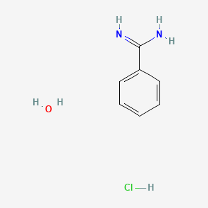 Chemical structure of Benzenecarboximidamide, hydrochloride, hydrate (1:1:x)