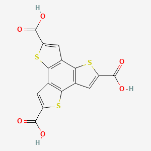 Chemical structure of Benzo[1,2-b:3,4-b':5,6-b'']trithiophene-2,5,8-tricarboxylic acid