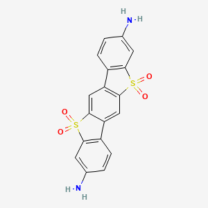Chemical structure of Benzo[1,2-b:4,5-b′]bis[1]benzothiophene-3,9-diamine, 5,5,11,11-tetraoxide