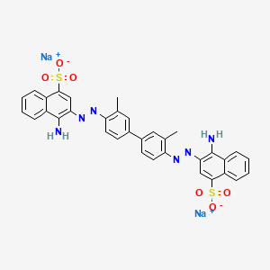Chemical structure of BenzoRedViolet4B,indicator