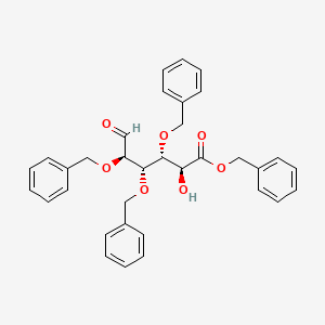 Chemical structure of Benzyl 2,3,4-tri-O-benzyl-D-glucopyranosyluronate