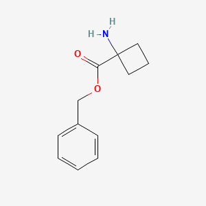 Chemical structure of Benzyl 1-aminocyclobutane-1-carboxylate