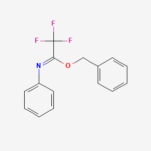 Chemical structure of Benzyl 2,2,2-trifluoro-N-phenylacetimidate