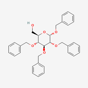 Chemical structure of Benzyl 2,3,4-tri-O-benzyl-α-D-glucopyranoside