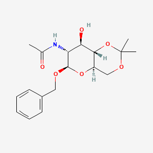 Chemical structure of Benzyl 2-acetamido-2-deoxy-4,6-O-isopropylidene-β-D-glucopyranoside