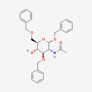 Chemical structure of Benzyl 2-acetamido-3,6-di-O-benzyl-2-Deoxy-alpha-D-glucopyranoside