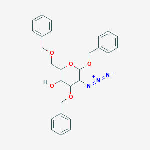Chemical structure of Benzyl 2-azido-3,6-di-O-benzyl-2-deoxy-β-D-glucopyranoside