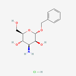 Chemical structure of Benzyl 3-amino-3-deoxy-alpha-d-mannopyranoside hydrochloride