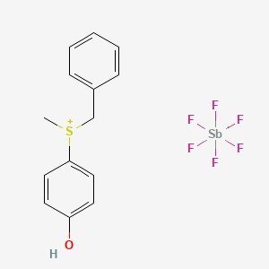 Chemical structure of Benzyl(4-hydroxyphenyl)methylsulfonium hexafluoroantimonate