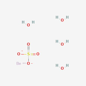 Chemical structure of Beryllium sulfate tetrahydrate