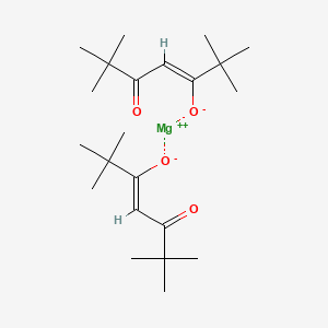 Chemical structure of Bis(2,2,6,6-tetramethyl-3,5-heptanedionato)magnesium