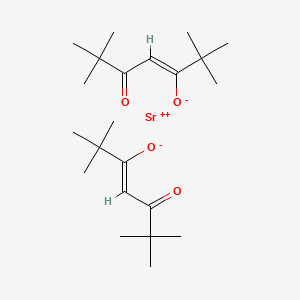 Chemical structure of Bis(2,2,6,6-tetramethyl-3,5-heptanedionato)strontium hydrate