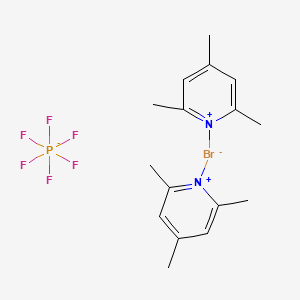 Chemical structure of Bis(2,4,6-trimethylpyridin-3-yl)bromonium
